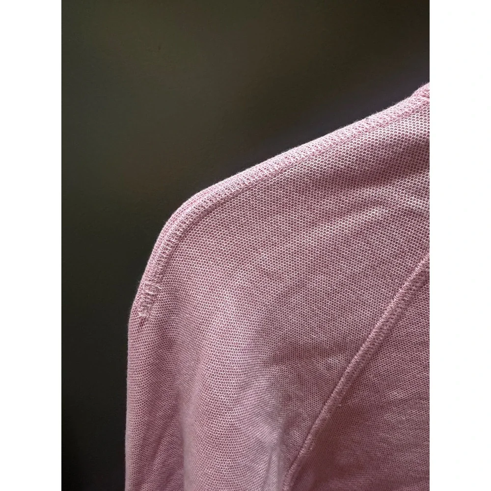 Johnston & Murphy Mens Pink Quarter Zip Pullover Sweater Size Large Mock Neck